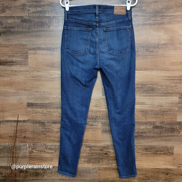 Madewell Jeans 28 Skinny 10" High Rise Medium Dark Wash Tummy Control Stretch - Picture 2 of 12